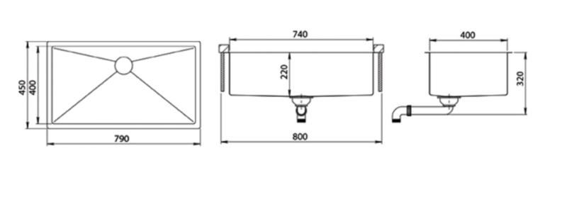 Ausmann Mosel zlatý velký dřez nerezová ocel - PVD zlato 74x40 univerzální 1208970023