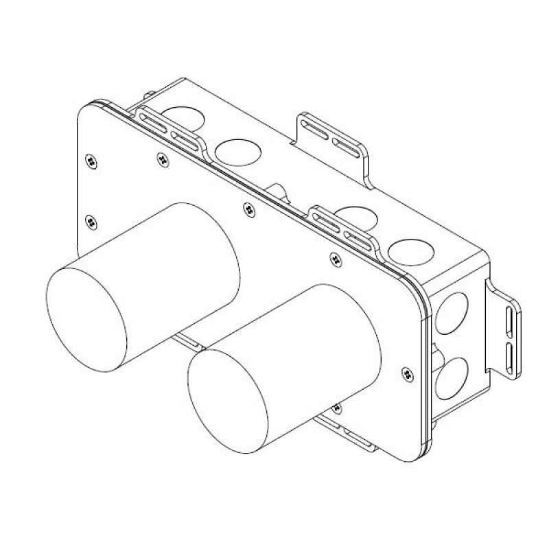 Waterevolution Vestavěná část ISOBOX umyvadlová baterie 2 otvory T0.16.BI