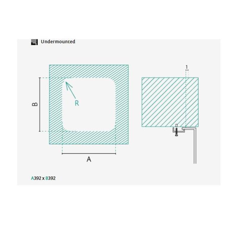 Banka IB4040 Nerezový Dřez 40 x 40 cm Podstavba 1208970039