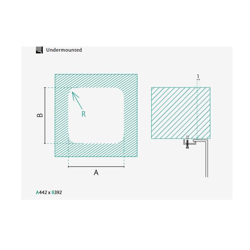 Banka IB4540 Nerezový dřez 45 x 40 cm Podstavba 1208970044