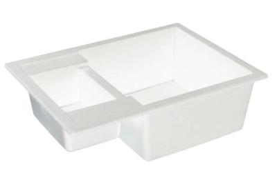 GraniteMy Smart extra shallow 1.5 granite countertop white sink 58x44cm with white plug and cover 1208970052