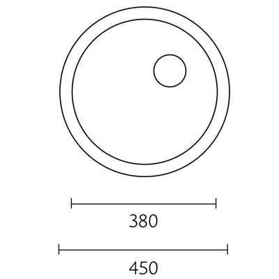 Banka R18380 Stainless Steel Round Sink 45 cm Top Mount 1208970055