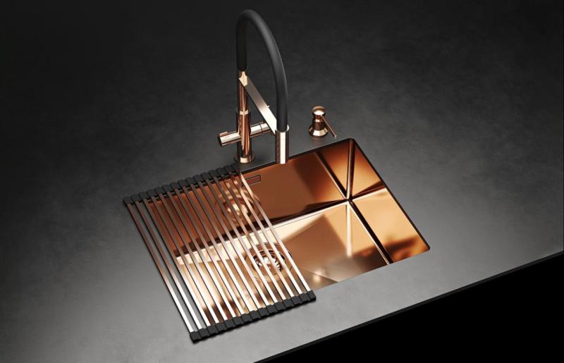 Ausmann Claridge 3-cestná kuchyňská baterie s flexibilním výtokem a filtrováním vody – Chrom - 1208970091