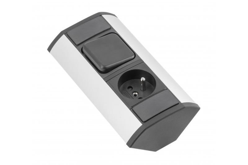 MINI rohový prodlužovací kabel s vypínačem a uzemněnou zásuvkou 230V 16A