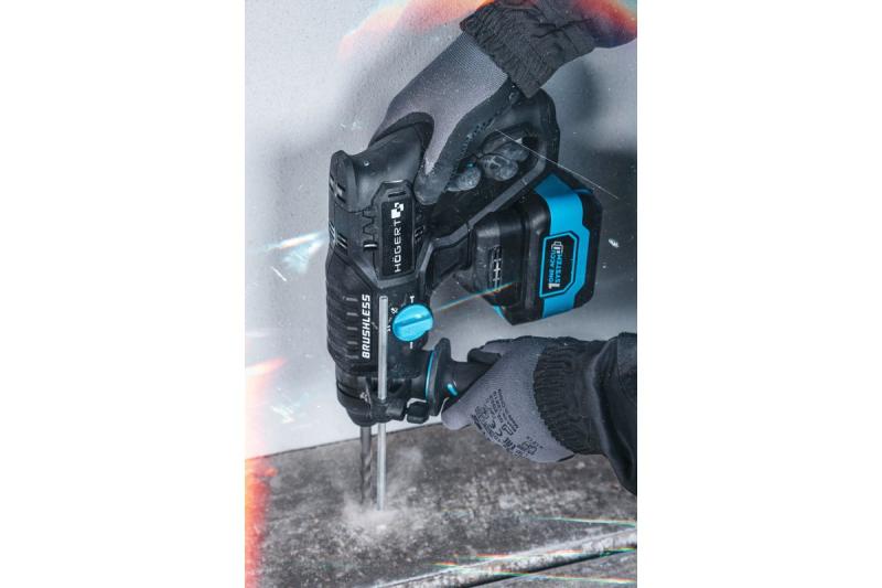 HÖGERT akumulátorová příklepová vrtačka, bezuhlíková, 18V, s funkcí sekání