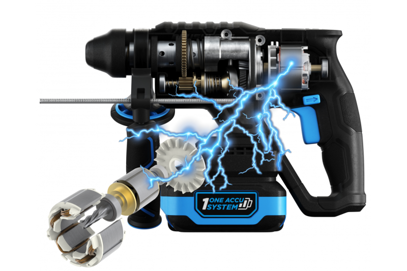 HÖGERT akumulátorová příklepová vrtačka, bezuhlíková, 18V, s funkcí sekání