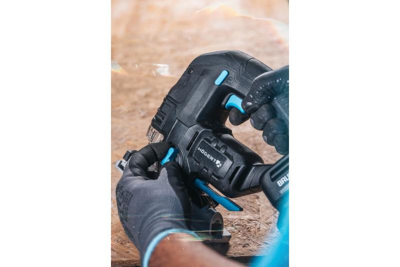 HÖGERT akumulátorová přímočará pila, 18V, antivibrační rukojeť - bez akumulátoru