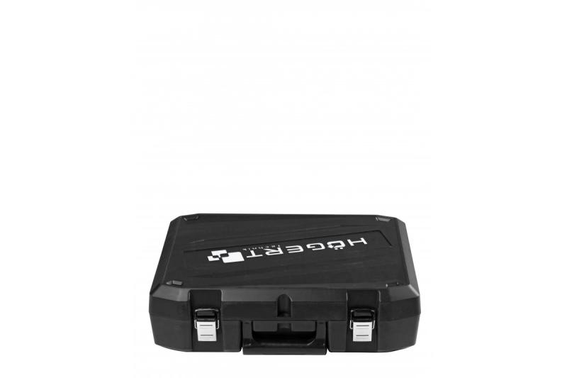 HÖGERT akumulátorová vrtačka 18V, sada s baterií, nabíječkou, držákem bitů, zásobníkem vrtáků.