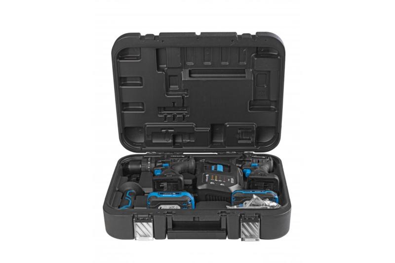 HÖGERT akumulátorová rázová utahovací souprava 200 Nm 18V s bezkartáčovým motorem.