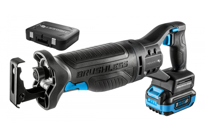 HÖGERT akumulátorová pila ocaska, 18V, bezuhlíková, baterie, nabíječka, příslušenství