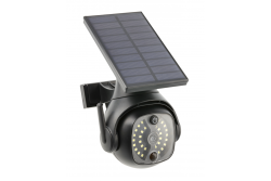 Sluneční reflektor s pohybovým a šerovým senzorem GUARDOS, LED, 300lm, 6400K, 1200mAh, IP65, dummy kamera