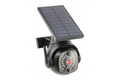 Sluneční reflektor s pohybovým a šerovým senzorem GUARDOS, LED, 300lm, 6400K, 1200mAh, IP65, dummy kamera