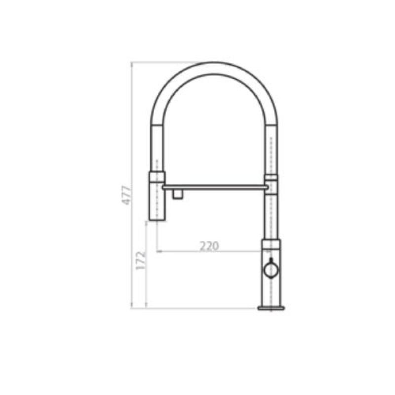Ausmann Claridge 3-cestná kuchyňská baterie s flexibilním výtokem a filtrováním vody – Měď - 1208970503