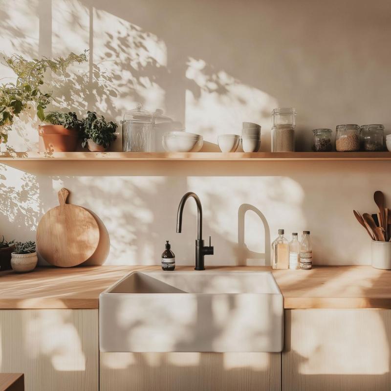 Ausmann Ceramic Panor Shade Keramický bílý dřez Butler – podstavný a mezipodstavný 630 x 597 mm s otvorem pro baterii a zátkou Gun metal 1208970551