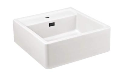 Ausmann Ceramic Panor Shade Keramický bílý dřez Butler – podstavný a mezipodstavný 630 x 597 mm s otvorem pro baterii a matnou černou zátkou 1208970554