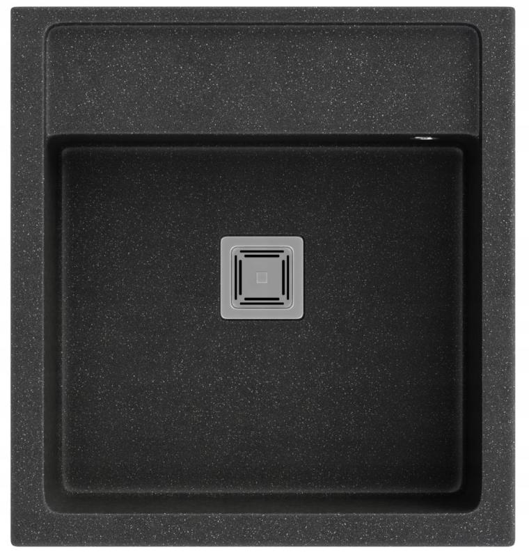 Graniteland Arno Granitový Arduin tvrdokámen look Dřez mezi budovami 582x620mm s nerezovým čtvercovým zátkou 1208970600