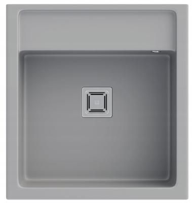 Graniteland Arno Granitový šedý dřez mezi stavbou 582x620mm s nerezovou čtvercovou zástrčkou 1208970605