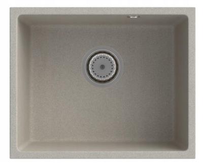 Graniteland Solo Granite Beige Sand Undermount Sink 42x34 cm with Stainless Steel Plug 1208970612