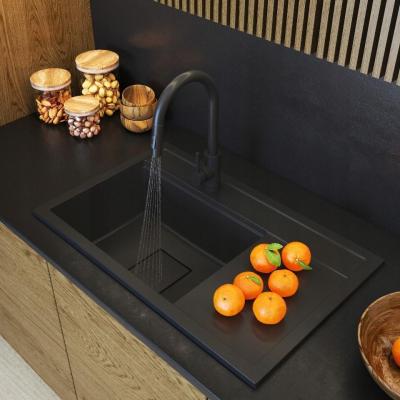 Graniteland Seta Granitový Černý Dřez vestavěný 80x50 cm 1208970624