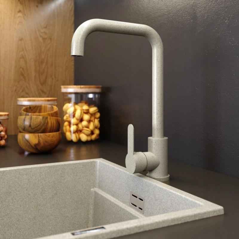 Graniteland Stellar Kuchyňská baterie Béžový písek s otočným výtokem 1208970672