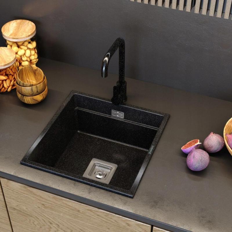 Graniteland Stellar kuchyňská baterie vzhled modrého tvrdého kamene s otočným výtokem 12089706734.