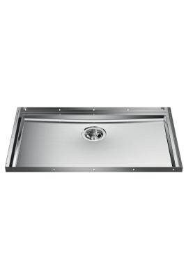 Foster Phantom Base nerezová ocelová základová deska pracovní desky dřez 71x40 cm pro vestavbu do keramiky, přírodního kamene a Solid Surface tloušťky 20 mm 1208970694