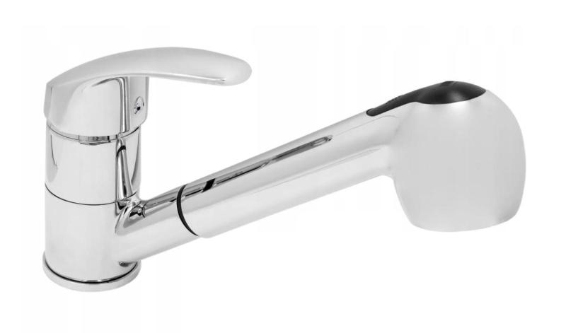 Graniteland Rhea Kuchyňská baterie Chrom s Vytažitelnou Výpustí a Dvojitou Funkcí Ruční Sprchy 1208970712