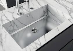 Foster Phantom Base RVS základová deska pracovní desky dřez 40x40 cm pro vestavbu do keramiky, přírodního kamene a Solidsurface tloušťka 20 mm 1208970718.