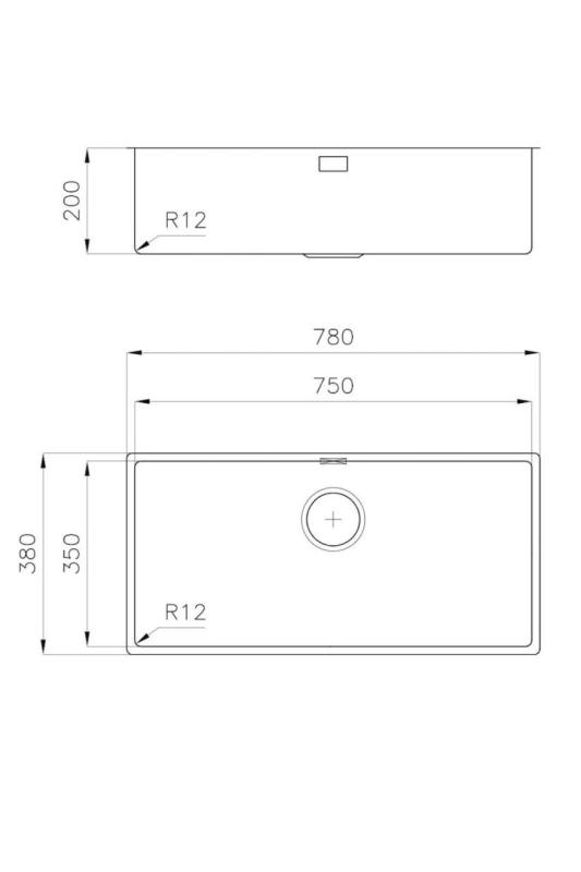 Foster L35 Speciale 35cm dlouhý nerezový dřez 75 x 35 cm podstavný 1208970724