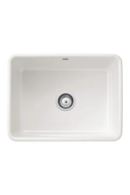 Ausmann Ceramic Mira Keramické Bílé Umyvadlo - Podstavné a Polozapuštěné 590 x 458 mm s Nerezovou Zátkou 1208970733