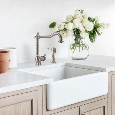 Ausmann Ceramic Mira Keramické Bílé Umyvadlo - Podstavné a Polozapuštěné 590 x 458 mm s Nerezovou Zátkou 1208970733