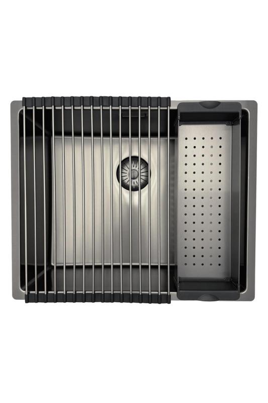 Pure.Sink Prestige Kombinovaná sada Gun metal dřez 50x40 cm s Gun metal kuchyňskou baterií 1208970763