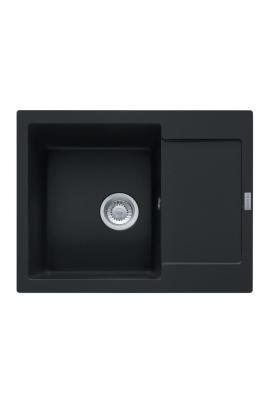 Franke Maris MRG 611-62 Fragranite Mat Černý dřez 62 x 50 cm Nástavba s odkapávací částí 114.0628.964