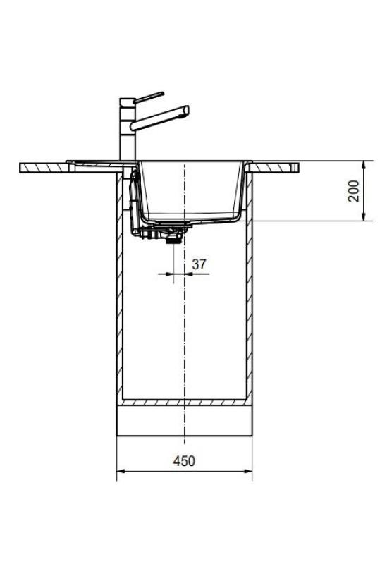 Franke Maris MRG 611-62 Fragranite Mat Černý dřez 62 x 50 cm Nástavba s odkapávací částí 114.0628.964