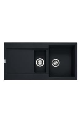 Franke Maris MRG 651 Fragranite matná černá 1,5 dřez 97 x 50 cm nástavba s odkapávačem 114.0628.993