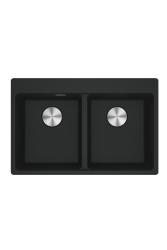Franke Maris MRG 620 TL Fragranite Mat Černý Dvojitý Dřez 76 x 50 cm Montáž s Kranovou Dírou 114.0668.738