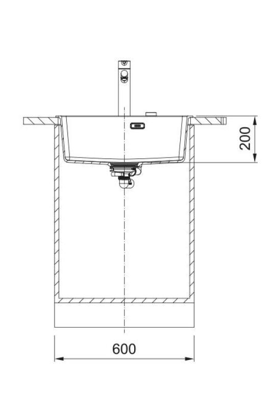 Franke Maris MRG 610-50 TL Fragranite Mat Černý dřez na povrchu s dírou pro vodovodní baterii 114.0668.630