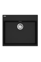 Franke Maris MRG 610-60 Care Fragranite Mat Černá mělký invalidní dřez 635 x 559 mm vestavba s dírou pro kohoutek 114.0729.484