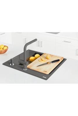 Franke Maris MRG 610-60 Care Fragranite Stone grey mělký invalidní dřez 635 x 559 mm Nástavba s dírou pro kohoutek 114.0729.486