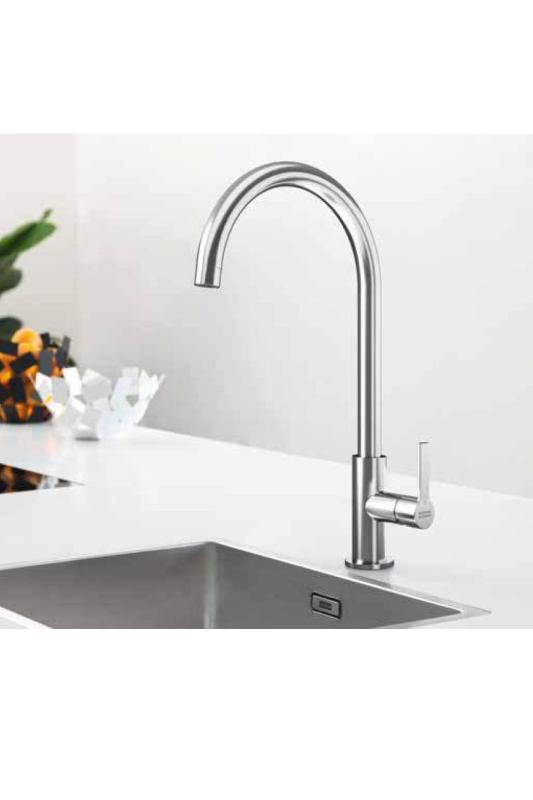 Franke Maris Slim J Kuchyňská baterie Otočný Kulatý Výtok Černý 115.0728.386