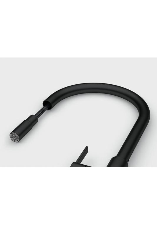 Franke Maris Slim J Kuchyňská baterie Černá s Výsuvným Výtokem 115.0728.389