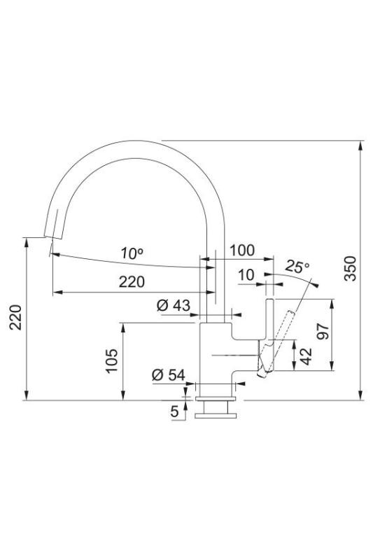 Franke Lina XL Kuchyňská směšovací baterie Beige s otočným výtokem 115.0626.025