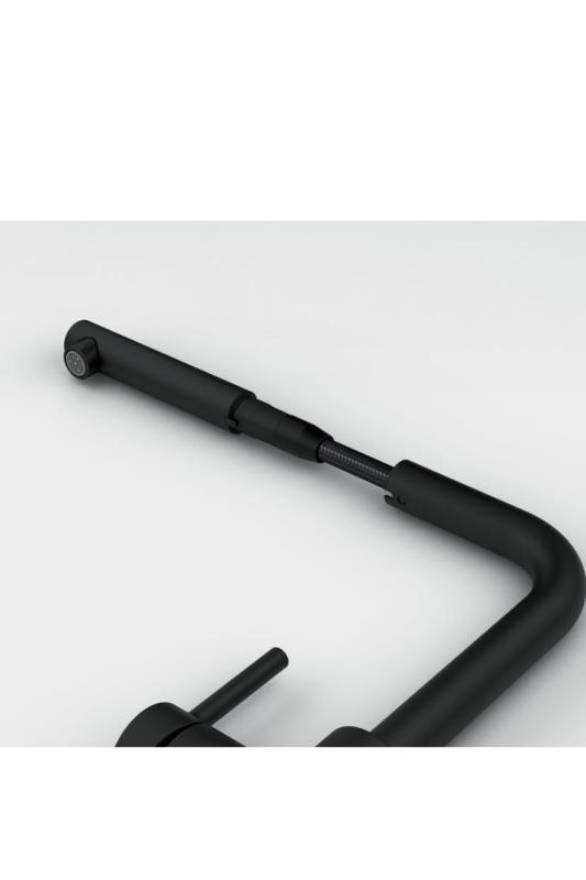 Franke Lina L Kuchyňská baterie Černá s Vysunovací Výpustí 115.0712.435