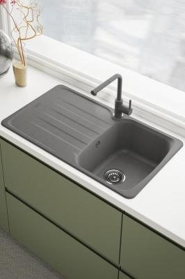 Franke Lina L Kuchyňská baterie Stone grey s Výsuvnou Výpustí 115.0728.486
