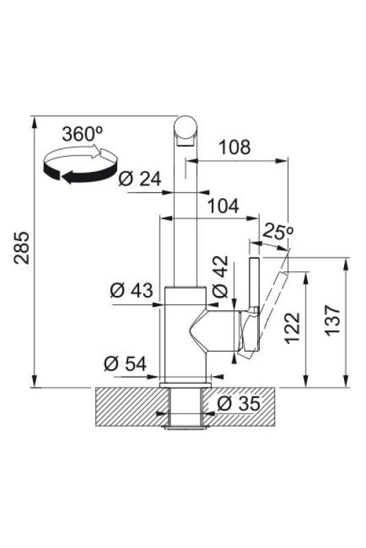 Franke Lina L Kuchyňská baterie Polar white s výsuvným výtokem 115.0728.485