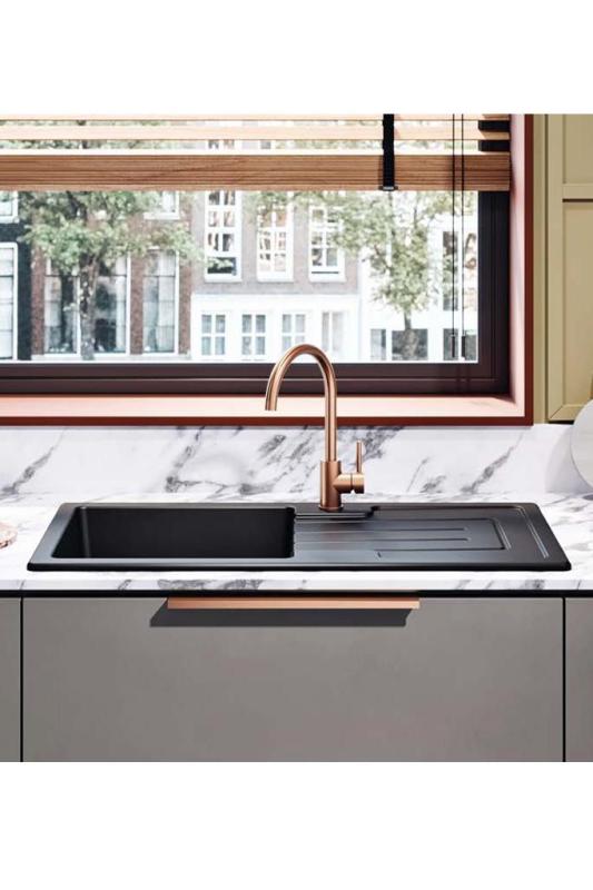 Ausmann Ceramic Sylva Keramický Černý Dřez s Odkapávací částí 1000 x 500 mm 1208971125