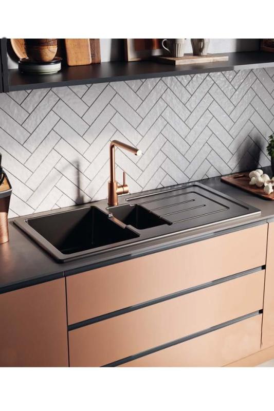 Ausmann Ceramic Sylva 1,5 Keramický Bílý Dřez s Odkapáváním 1000 x 500 mm 1208971126