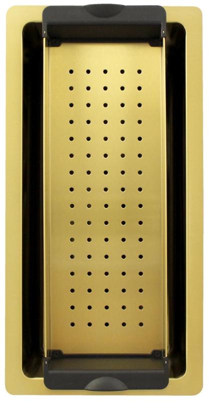 Pure.Sink Exclusivo malý zlatý dřez 18x40 cm, rádius 10mm, vestavba, rovná montáž a nástavba PEX1840-60