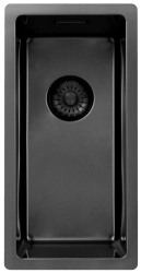 Pure.Sink Exclusivo Gun metal malý dřez 18x40 cm radius 10mm podstavba, plochá stavba a nástavba PEX1840-61