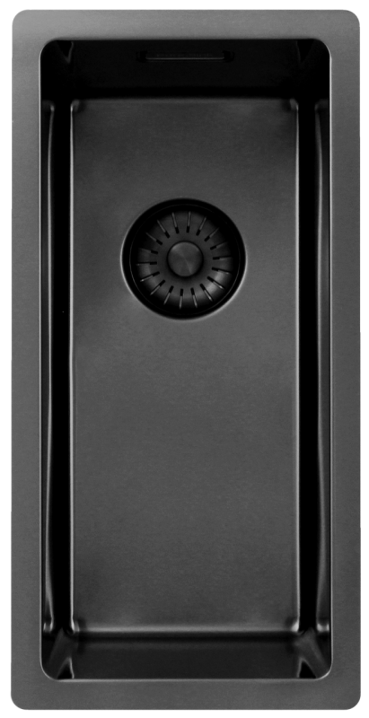 Pure.Sink Exclusivo Gun metal malý dřez 18x40 cm radius 10mm podstavba, plochá stavba a nástavba PEX1840-61